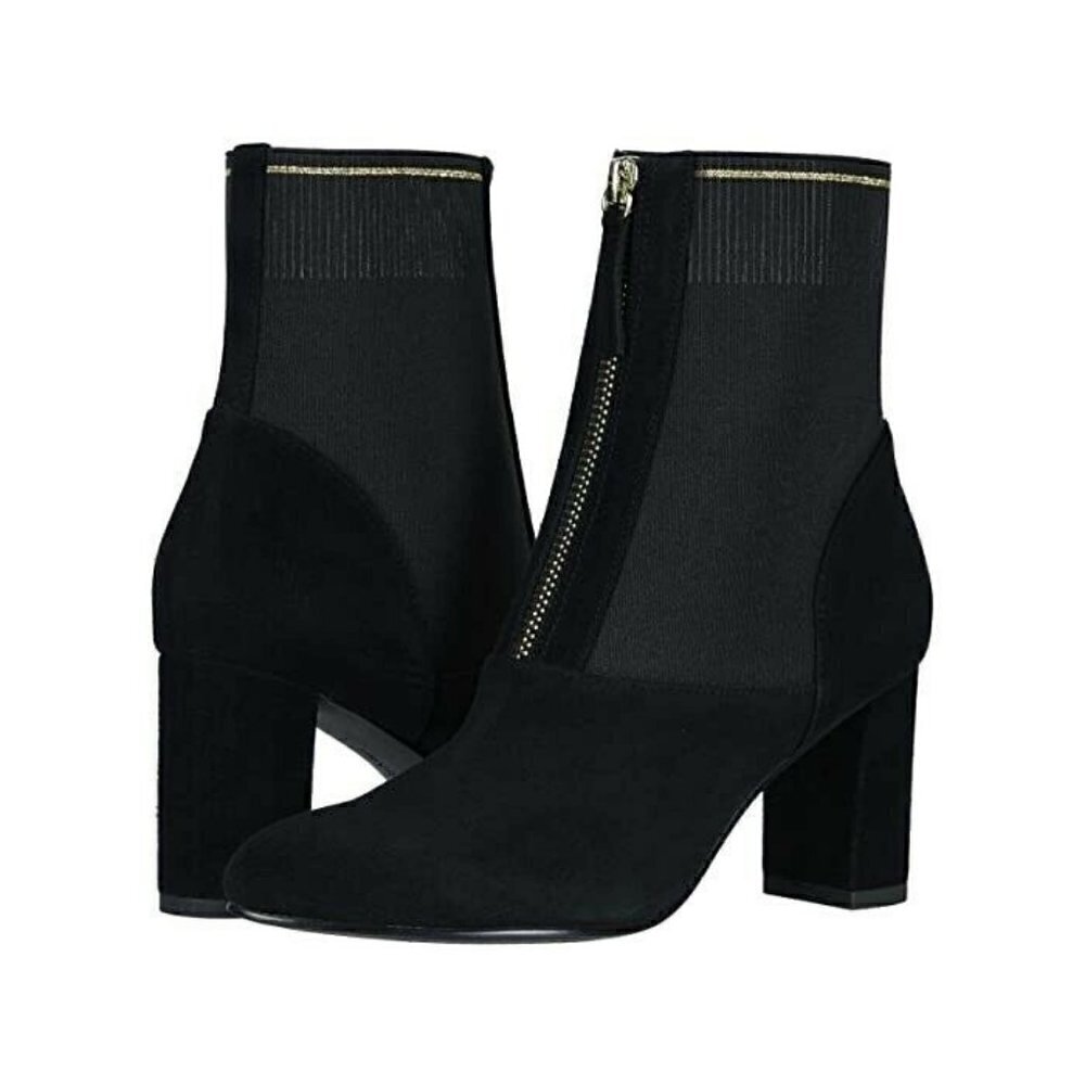 David Tate Monique Black Suede Ankle Boots Women’s Size 11 WW